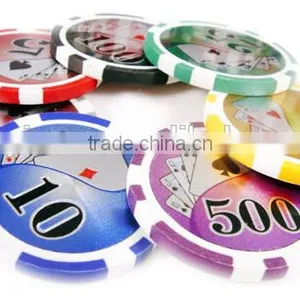 Plastic Pocker Chips 13.5g Clay Customize Sticker Poker Chip Casino Chip thumbnail-4