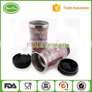 New Design DIY Double Wall Stainless Steel Travel Mug With Paper Advertisement Insert thumbnail-5