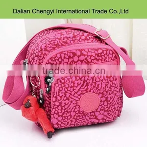 Wholesale Pink Cottton Fancy Cotton Shoulder Bags With Multi Pockets thumbnail-1