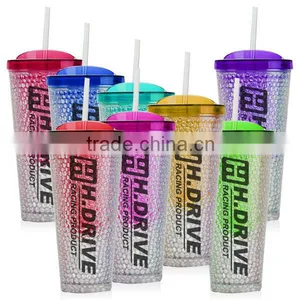 BPA Free 600ml/20oz Ice Tumbler With Straw thumbnail-1