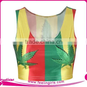 Wholesale Cheap Latest Design Blank Summer Crop Tops for Women thumbnail-4