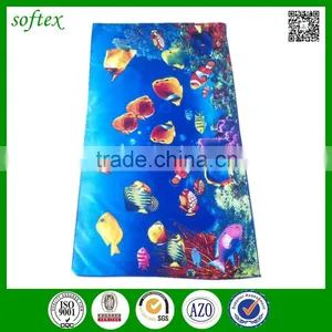 China Manufacturer Microfiber Sea World Custom Printed Beach Towels thumbnail-1