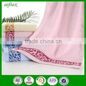 100% Cotton Jacquard Towel,honeycomb Leopard Border Jacquard Towel thumbnail-2