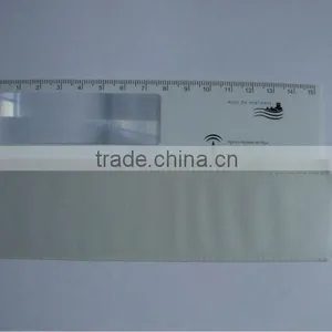 Hot Seller PVC Plastic Bookmark Ruler Magnifier thumbnail-4