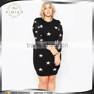 Appparel Sweater 3XL Plus Size Dresses Casual Fat Women thumbnail-1