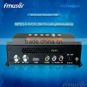 FUTV4622A DVB-T MPEG-4 AVC/H.264 SD Encoder Modulator (Tuner,CVBS/RCA In; RF Out) With USB Upgrade for Home Use thumbnail-1