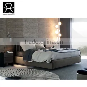 American Country Style Bedroom Furniture Wooden Headboard Double Size Bed thumbnail-1
