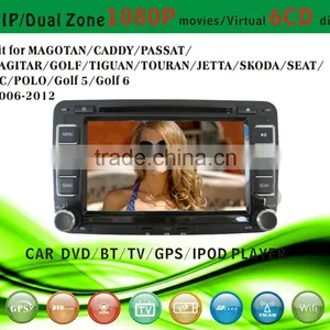Dvd Car Fit for VW Magaton Passat Sagitar 2006 - 2012 With Radio Bluetooth Gps tv Pip Dual Zone thumbnail-1