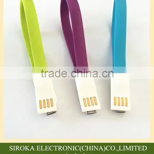 Colorful Design Flat Noodle Magnetic 2.0 Usb Mobile Cable for HTC Mobile Cellphone thumbnail-2