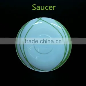 150ml Italian Espresso Coffee Cup With Saucer 250ml Round Shape Green Color Ceramic Bone China Cup With Saucer thumbnail-3