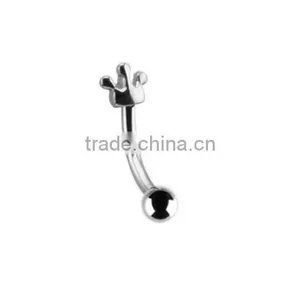 Surgical Steel Crown Eyebrow Ring Body Jewelry Supplier thumbnail-1