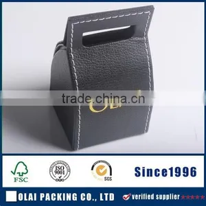 Unique Design pu Leather Ring Box,black Ring Box thumbnail-2