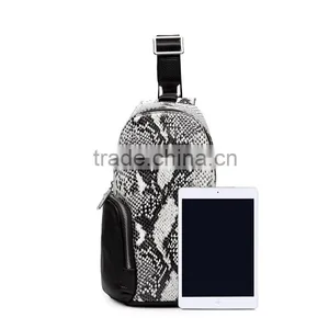 New Arrival Snakeskin Pattern Genuine Leather Single Shoulder Man Bag thumbnail-2