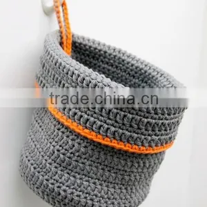 Best Selling Polypropylene Yarn Crochet Woven Storage Basket Made in Vietnam thumbnail-1