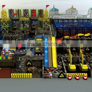 Kaiqi Newest PVC Indoor Playground Equipment Checkpoints Theme With Rock Climbing KQ60267A thumbnail-3