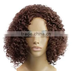 2015 Fashion Style Synthetic Wig Kinky Curly Brown Color thumbnail-1