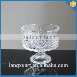 LXHY-G0102 Engraved Small Bulk Glass Ice Cream Bowl thumbnail-1