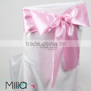 Wedding Chair Bow Tie Satin Chair Sash for Banquet thumbnail-4