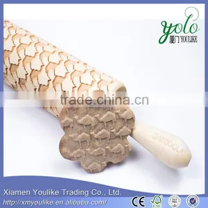 Eco-friendly Bamboo Rolling Pin With Engraved Camel Pattern thumbnail-1