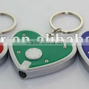 1 LED Keychain Heart Shape Plastic Flashlight thumbnail-1