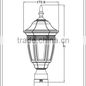 Plastic Decorative Lantern Stand/plastic Garden Post Standing Light/pillare Gate Lamp thumbnail-4