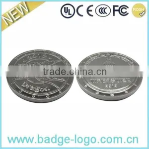 Newest Customized Logo Metal Silver Coin Bezel thumbnail-6