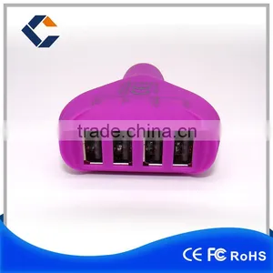 High Power 5v/4.8a Original Design 4 Usb Car Charger For Mobile Phone Tablet thumbnail-2