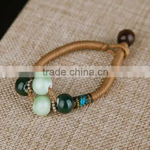 In Stock Wholoesale Jingdezhen Handmade Ceramic Bracelet Leather Bracelet Supplier's Choice thumbnail-5