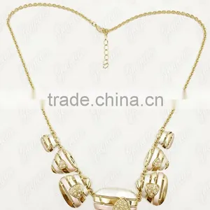 Juyuan Fashion 18K Gold Plated Pendant&Earring Three Color Pearl Set thumbnail-2