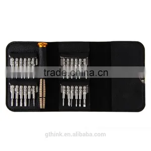 25-in-1 Multifunction Leather Case Notebook Camera Phone Disassemble Repair Tools Screwdriver Set thumbnail-1