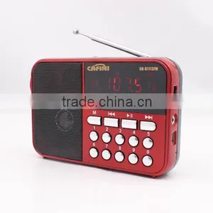 Cafini Digital Led Display FM Radio, Pocket Radio USB TF SD Player thumbnail-2