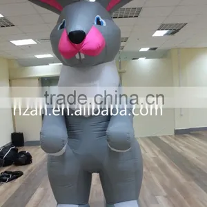 Inflatable Costume Gray Rabbit for Advertising Decoration thumbnail-1