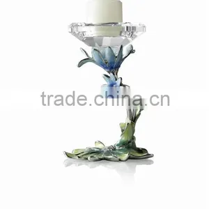 RORO March in Paris Daisy Enamel Crystal Glass Candle Holder thumbnail-1