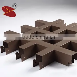 100*100*0.6 Cheap Building Materials Aluminum Metal Grid Ceiling thumbnail-1