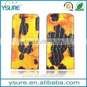 Yellow Crocodile Pattern Top Grade Flip Wallet Leather Phone Case For Asus Zenfone 2 With Plaid Pattern Lining thumbnail-1