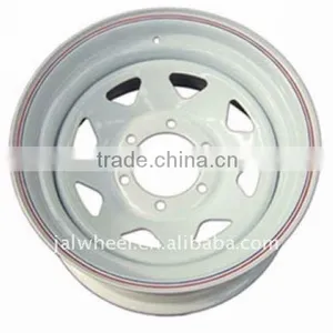 15x7.0'' White Eight Spokes Trailer Steel Wheel Rim thumbnail-1