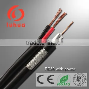 Coaxial Cable RG59+2power Cable Siamese Cable for CCTV Camera 75ohms Security Cable Copper Wire Spool With CE RoHS Approved thumbnail-1