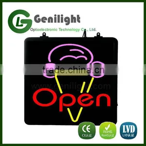 Popular High Quality Ice Cream Shop Open LED Neon Sign thumbnail-2
