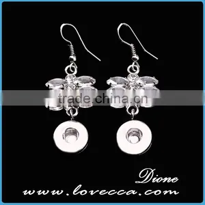 Turkish Fashion Jewelry Wholesale Elegant Silver Women Crystal Earrings thumbnail-5