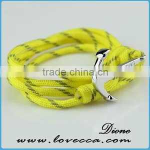 High Quality Colorful Leather Anchor Bracelet for Jewelry thumbnail-5