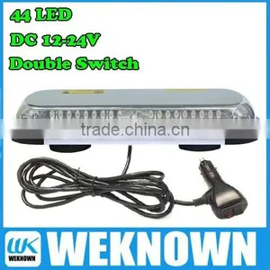 DC12V-24V 44 LED 44W Magnets Emergency Strobe Lightbar Amber/Blue ,8 Flash Way LED Warning Light thumbnail-1