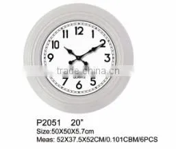 High Quality Round Old Style Light 20inch Plastic Wall Cloc thumbnail-1