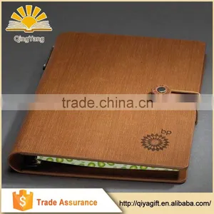 High Quality 6-Ring Binder Leather Notebook With Elastic Band thumbnail-2