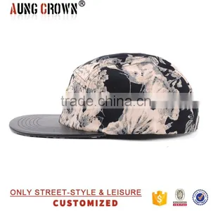 Custom Floral Fashion 5 Panel Caps thumbnail-3