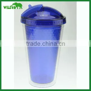 16oz Double Wall Acrylic Tumbler With Straw Wholesale thumbnail-1