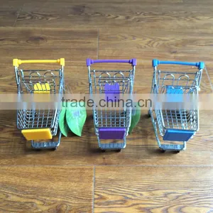 Hot Sell Shopping Cart Toy Mini Supermarket Handcart Mini Storge Basket thumbnail-1