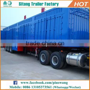 China Manufacture 3 Axles Utility Box Trailers Cargo Transport Van Trailers for Sale thumbnail-5