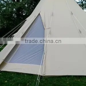 5m Canvas Camping Teepee Tent Waterproof Family Glamping Tent thumbnail-5