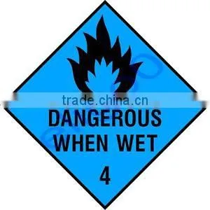 DANGEROUS WHEN WET Warning Danger Vinyl Sticker DECAL thumbnail-1