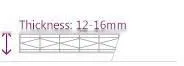 Haining High Quality UV Resistant Transparent 16mm 6-wall Diamond Structure Polycarbonate Hollow Sheet 2100*5800mm thumbnail-2